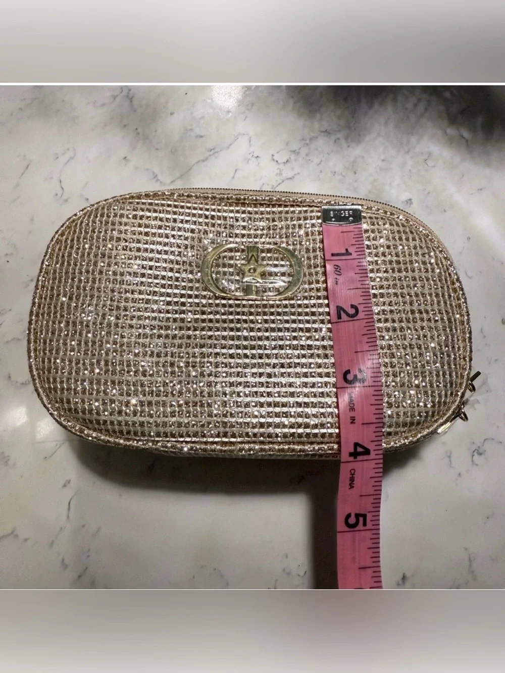 Dior Holiday Limited Edition Woven Straw / Golden Hardware Cosmetic Case